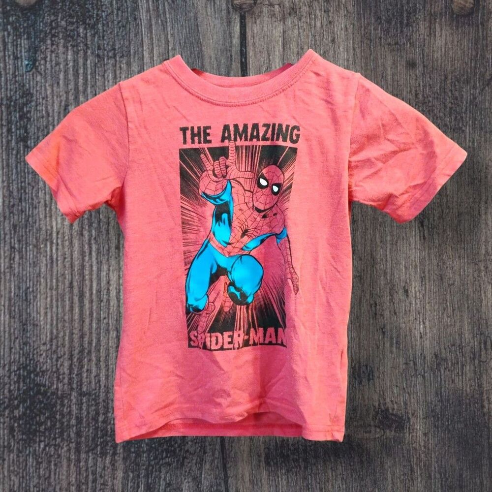 The Amazing Spiderman Kids Short Sleeve Graphic Tee Shirt Size 5
